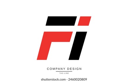 FI, IF Letras Abstractas Logo Monograma Diseño Fuente Icono