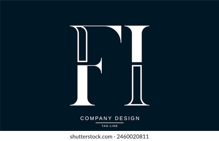 FI, IF Letras Abstractas Logo Monograma Diseño Fuente Icono