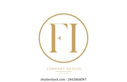 FI, IF Abstract Letters Logo Monogram Design Font Icon