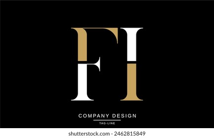 FI, IF Letras Abstractas Logo Monograma Diseño Fuente Icono