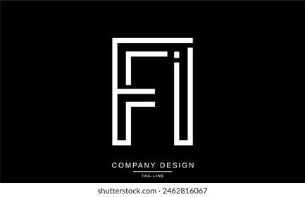 FI, IF Letras Abstractas Logo Monograma Diseño Fuente Icono