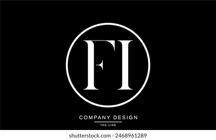 FI, IF Letras Abstractas Logo Monograma Diseño Fuente Icono