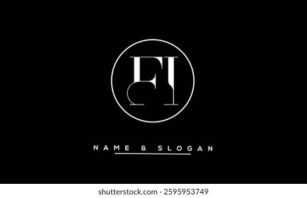 FI, IF Abstract Letters Logo Monogram