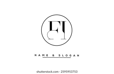 FI, IF Abstract Letters Logo Monogram