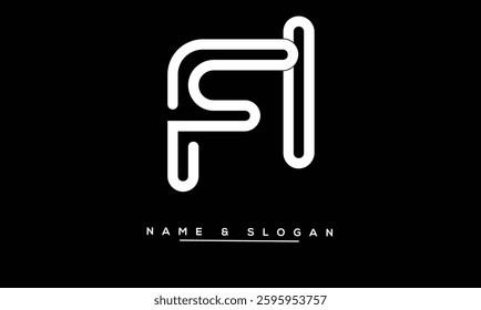 FI, IF Abstract Letters Logo Monogram