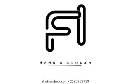 FI, IF Abstract Letters Logo Monogram