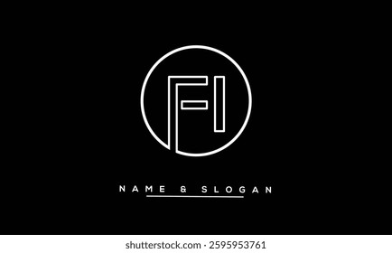 FI, IF Abstract Letters Logo Monogram