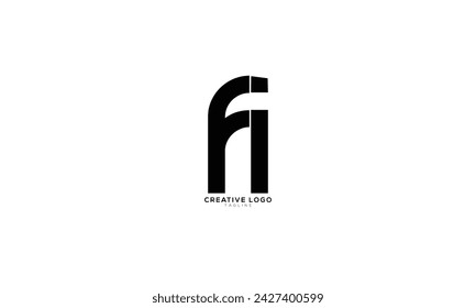 FI AI Abstract initial monogram letter alphabet logo design