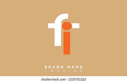 FI Alphabet letters Initial Monogram Logo IF, F und I