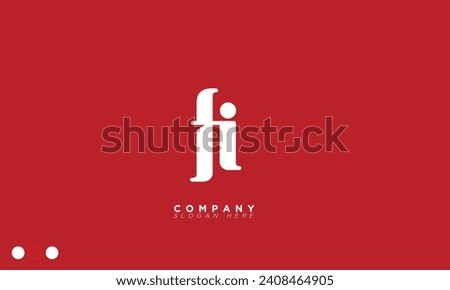 FI Alphabet letters Initials Monogram logo IF, F and I