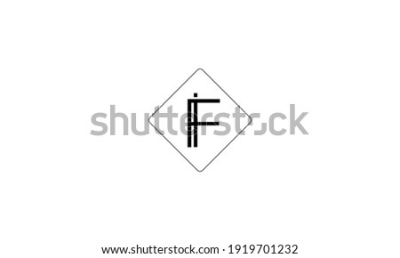 IF or FI i and f letter design