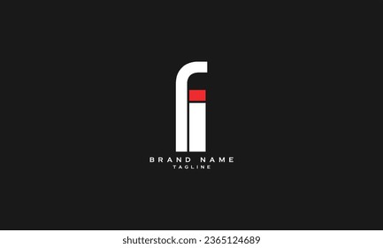 FI, IF, Abstract initial monogram letter alphabet logo design