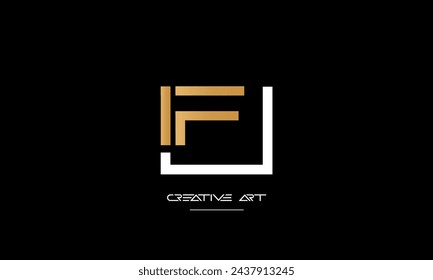 FI, IF, F, I abstract letters logo monogram