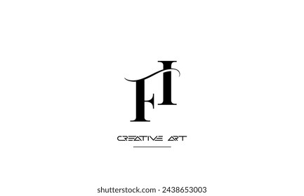 FI, IF, F, I letras abstractas logo monograma