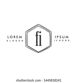 FI Initial beauty monogram logo vector