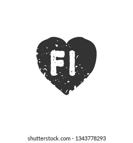 FI  Initial Handwriting logo template vector