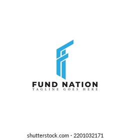 fi initial letter uppercase logo blue