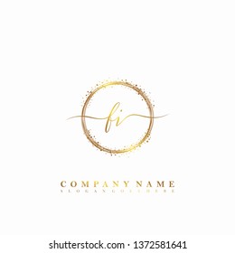 FI Initial luxury handwriting logo vector