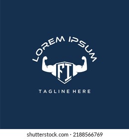FI initial monogram for fitnes or gym logo with creative style design