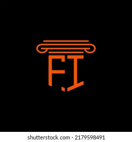 FI letter logo creative design with vector graphic