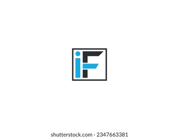 FI letter Logo Design Creative Modern vector icon