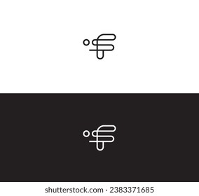 FI, elementos de plantilla de diseño de logotipo de letras IF. Logo de la letra digital abstracta moderna.