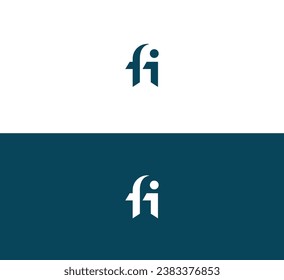 FI, elementos de plantilla de diseño de logotipo de letras IF. Logo de la letra digital abstracta moderna.
