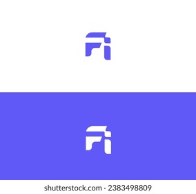 FI, elementos de plantilla de diseño de logotipo de letras IF. Logo de la letra digital abstracta moderna.