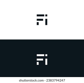 FI, elementos de plantilla de diseño de logotipo de letras IF. Logo de la letra digital abstracta moderna.