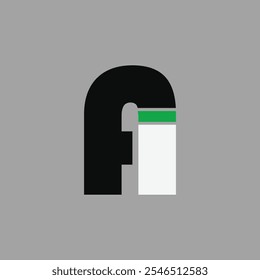 Conceito de Cadeado de Logotipo de Carta FI