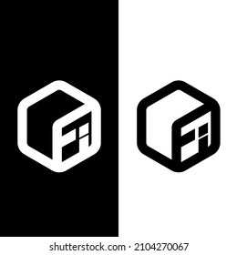 FI letter logo template vector design shape box. Vector illustration EPS.8 EPS.10