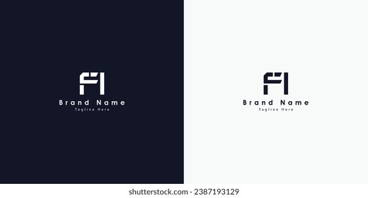 Diseño del logotipo vectorial de las letras FI