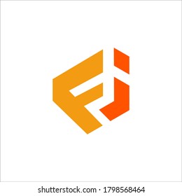 Signo vectorial de diseño del logotipo FI