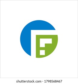 Signo vectorial de diseño del logotipo FI
