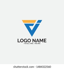 FI logo design vector templare