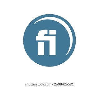 FI sport emblem or team logotype. Ball logo with a combination of Initial letter F and I for balls shop, sports company, training, club badge. Vector illustration.
