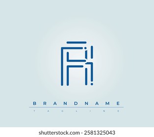 FI Technology Letter Logo Template. This tech letter logo is a graphic mark that uses letters to represent a technology company.