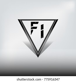 FI Triangle Logo with Shadow