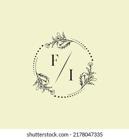 FI wedding initial logo letters in high quality professional design that will print well across any print media