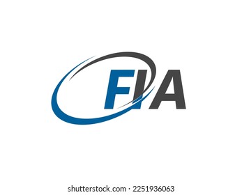 Letra FIA diseño creativo elegante del logo de swoosh