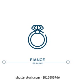 icono vector de contorno de prometido. ilustración de elemento simple. icono de contorno de prometido a partir del concepto de moda editable. se puede usar para web y móvil
