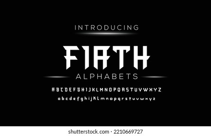 FIATH, a modern decorative alphabet lowercase font. minimalist typography vector illustration design
