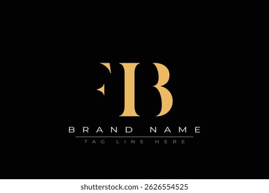 FIB abstract letter logo design. This logo is designed by three abstract letters.