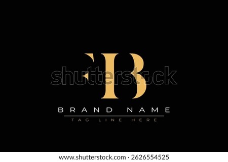 FIB abstract letter logo design. This logo is designed by three abstract letters.