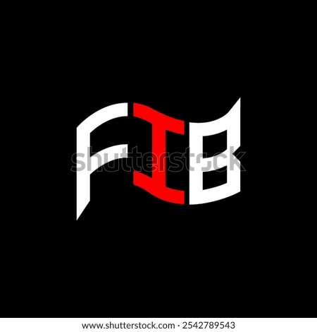 FIB logo design, FIB simple and modern logo. FIB luxurious alphabet design  