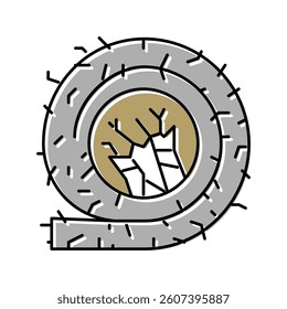 fiber asbestos color icon vector. fiber asbestos sign. isolated symbol illustration