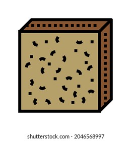 fiber board color icon vector. fiber board sign. isolated symbol illustration