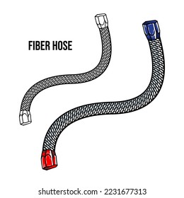 fiber brake hose parts illustration