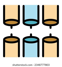 Fiber connector icon outline vector. Internet cable. Fibre speed color flat