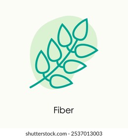 Fiber  Food Vector Line Icon